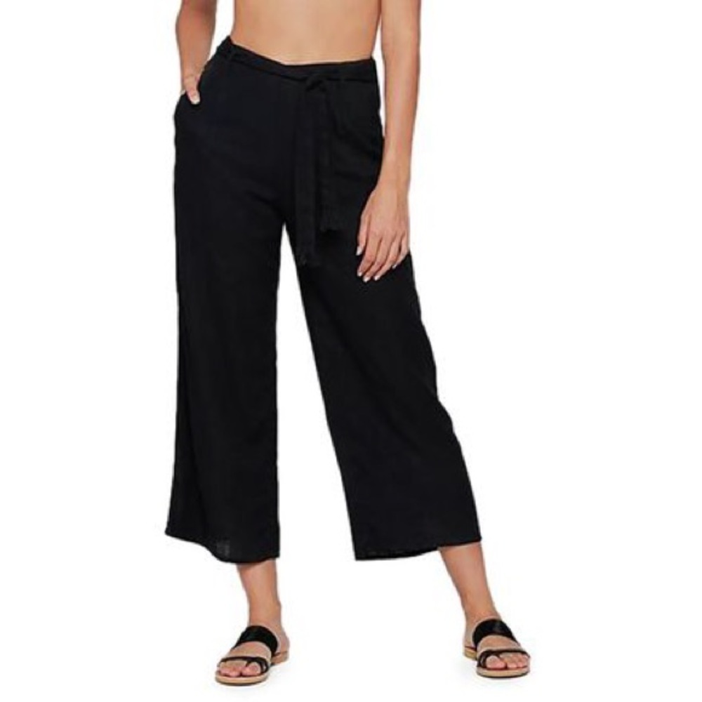 Nwt L*Space Monica Wise Wide Leg Smith Pants In Black Size Xs